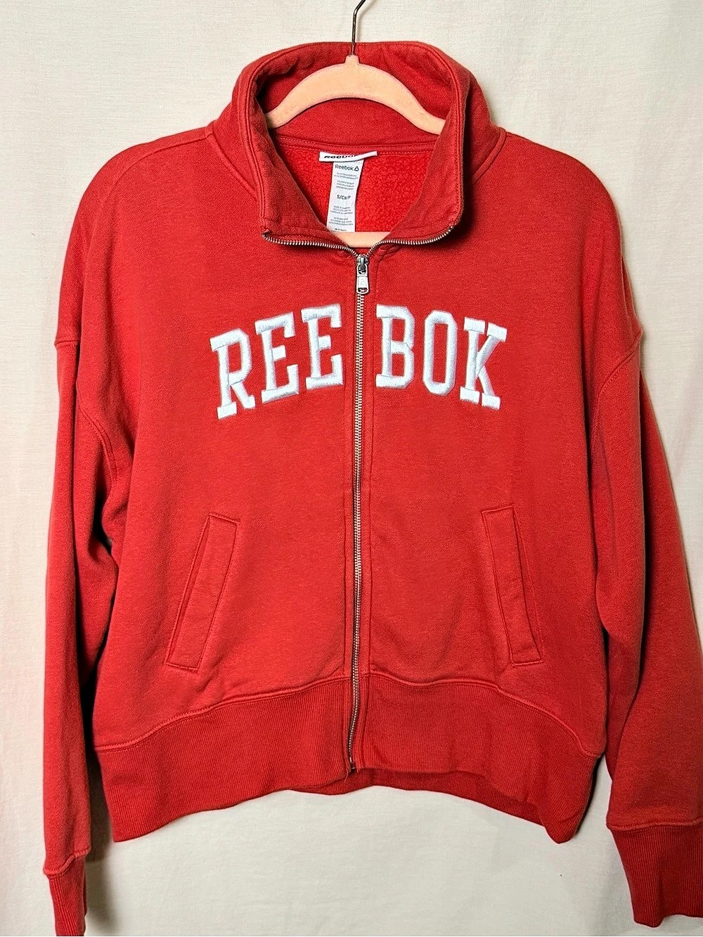 Reebok Red Full Zip Sweatshirt Jacket Women’s Small